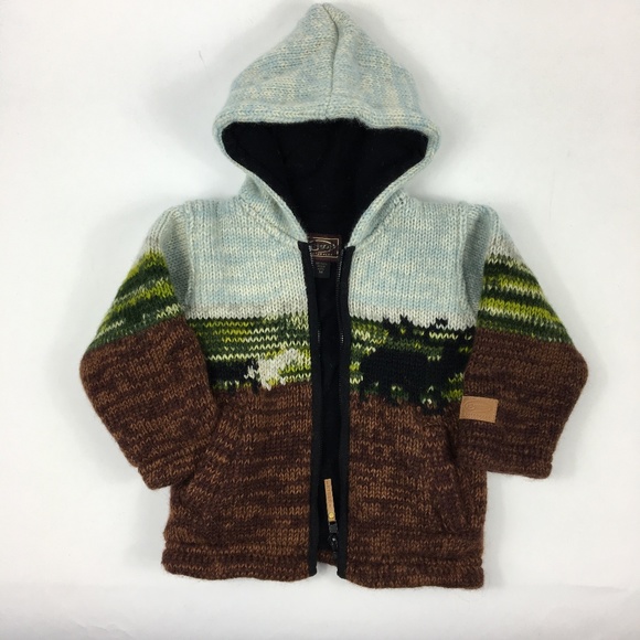 Kyber Elk in Rockies Zip Hooded Wool Sweater Coat - Picture 5 of 12